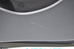 Door trim card front right Kia Soul 14-19 black with gray insert cloth, armrest leather, scratches