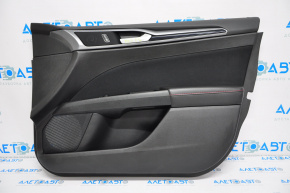 Door trim card front right Ford Fusion mk5 13-14 leather black with red stitching