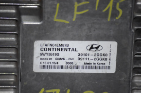 Block ECU engine computer Hyundai Sonata 15-19 2.4 chip breakage, dented
