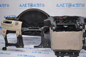 Torpedo front panel without AIRBAG Ford Fusion mk5 13-20 beige, without overlay broken frame