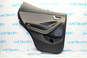Door trim panel, rear left, Hyundai Santa FE Sport 13-16, black with gray insert