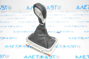 Automatic transmission knob with shifter cover for Ford Fusion mk5 13-16, black rubber, type 2