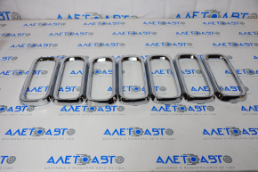 Radiator grill inserts set grill Jeep Renegade 15-18 prerest chrome