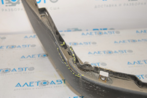 Rear bumper bare lower part Kia Sorento 14-15 rest crack on the left, breakage of the fastener