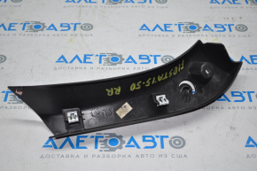 Trunk door trim right Ford Fiesta 14-19 5d black