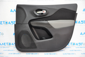 Jeep Cherokee KL 14-18 front right door trim panel, black with gray insert
