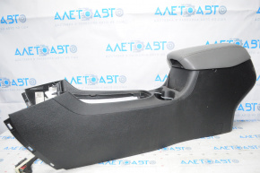 Jeep Cherokee KL 14-14 center console with armrest and cup holders, black, gray, armrest
