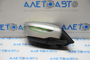 Side mirror right complete Nissan Rogue 14-16 5 pins, turn signal, gray, crack on turn signal