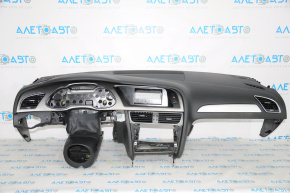 Torpedo front panel without AIRBAG Audi A4 B8 13-16 black rest
