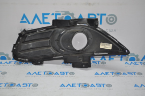 Right front bumper grille for Ford Fusion mk5 13-16 with fog lights, glossy finish