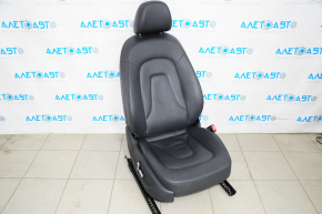 Passenger seat Audi A4 B8 13-16 without airbag, electric, leather black