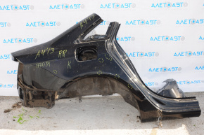 Quarter wing rear right Audi A4 B8 08-16 sedan, black, small bumps