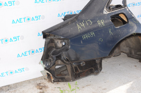 Quarter wing rear right Audi A4 B8 08-16 sedan, black, small bumps