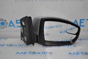 Right side mirror complete Ford Focus mk3 15-18 rest 8 pins, turn signal, heated, silver