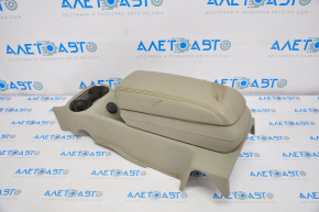 Rear console with armrest Chevrolet Volt 11-15 leather beige, worn