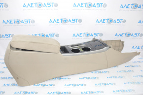 Central console armrest and cup holders Nissan Altima 13-14 beige, cloth