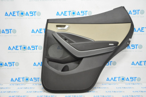 Door trim card rear right Hyundai Santa FE Sport 13-16 dark brown with beige