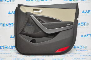 Door trim card front right Hyundai Santa FE Sport 13-16 dark brown with beige