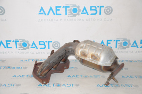 Front exhaust manifold with catalytic converter for Toyota Avalon 13-18 3.5, rusty