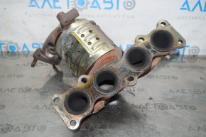 Exhaust manifold with catalytic converter for Hyundai Sonata 15-19 2.4, rusty