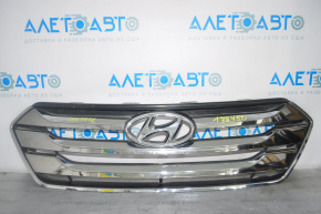 Radiator grill assembly Hyundai Santa FE Sport 13-14 prerest broken inside