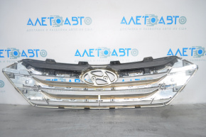 Radiator grill assembly Hyundai Santa FE Sport 13-14 prerest broken inside