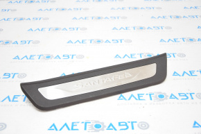 Door sill trim rear left outer Hyundai Santa FE Sport 13-18 dark brown with chrome