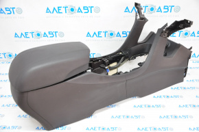 Central console armrest and cup holders Hyundai Santa FE Sport 13-16 pre-rest, leather, beige
