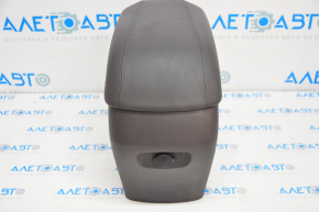 Central console armrest and cup holders Hyundai Santa FE Sport 13-16 pre-rest, leather, beige
