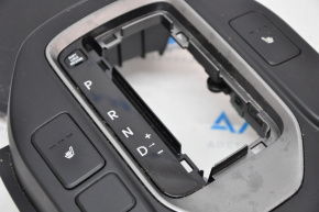 Overlay on the center console cup holder Hyundai Santa FE Sport 13-16 prerest, black, with heating