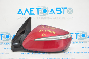 Left side mirror complete Hyundai Santa FE Sport 13-16 prerest 6 pins, turn signal, red
