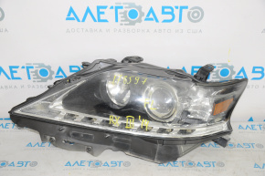 Headlight front left bare Lexus RX350 RX450h 13-15 rest halogen, water damage, debris inside, needs polishing, scratches
