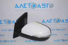 Left side mirror complete Ford Edge 15-18 7 pins, turn signal, heated, white, worn