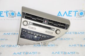 Radio, Tape recorder, Climate control, Panel assembly Lexus RX350 RX450h 10-15 type 3, peeling chrome