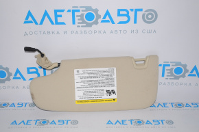 Right visor for Ford Edge 15-24, beige, without hook