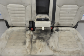 Rear seat, 2nd row, Ford Edge 15-24, beige cloth, water damage