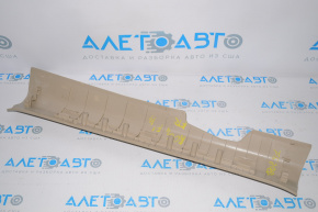 Door sill trim inner front right Nissan Rogue 14-20 beige, rubbed