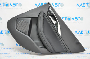 Door trim card rear right Infiniti QX30 17-17 plastic and leather black, dented