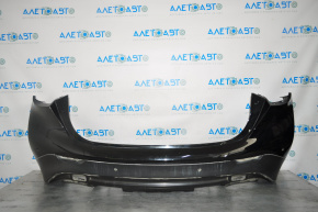 Bare rear bumper Infiniti QX30 17-19 base for parking sensors, black, broken mount