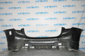 Bare rear bumper Infiniti QX30 17-19 base for parking sensors, black, broken mount