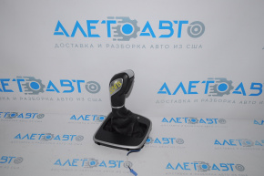 Gear knob with shifter cover Ford Escape MK3 13-16 leather black, gray cover