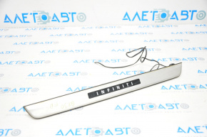 Door sill trim front right Infiniti QX30 17-19 with chrome, chip cut off, worn