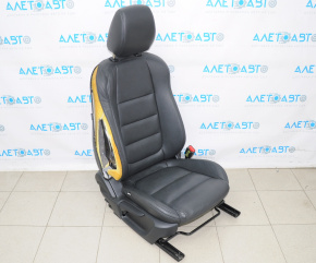 Passenger seat Mazda 6 13-15 without airbag, mechanical, leather black, shot