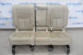 Rear row of seats 2 row Nissan Rogue 14-15 leather beige, without headrests