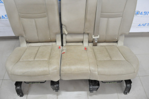 Rear row of seats 2 row Nissan Rogue 14-15 leather beige, without headrests