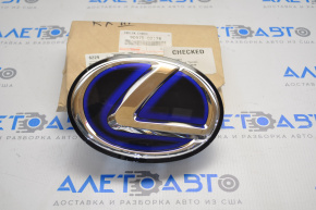 Radiator grill emblem grill Lexus RX450h 10-15 blue glass