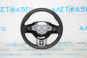 Naked steering wheel for a 1993 Dodge Dart, black leather, no buttons, with overlays
