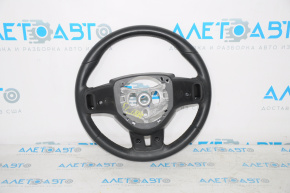 Naked steering wheel for a 1993 Dodge Dart, black leather, no buttons, with overlays