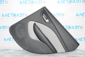 Door trim panel, rear right, Dodge Dart 2013-14, black with gray insert