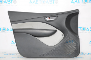 Door trim card front left Dodge Dart 13-14 black with gray insert, under the gas tank flap opening button, scuffs
